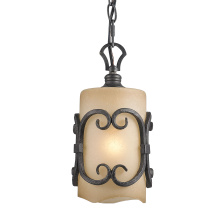 Golden 1821-M1L BI - Wry Lighting Madera 1-light Pendant in Black Iron